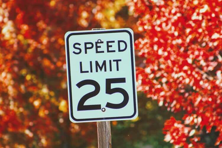 The speed limit sign