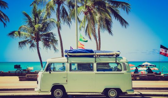 camper on the beach