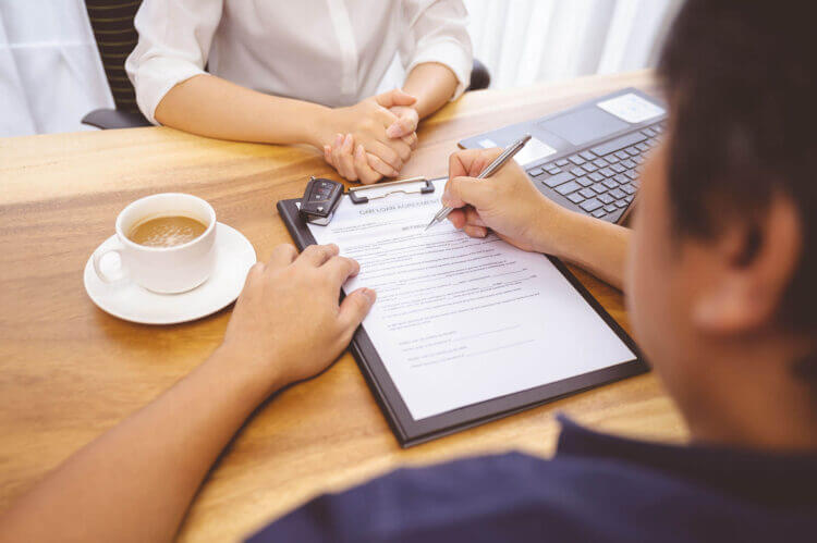 Before signing the contract, ask about the terms, return policy, and everything else you might be interested in.