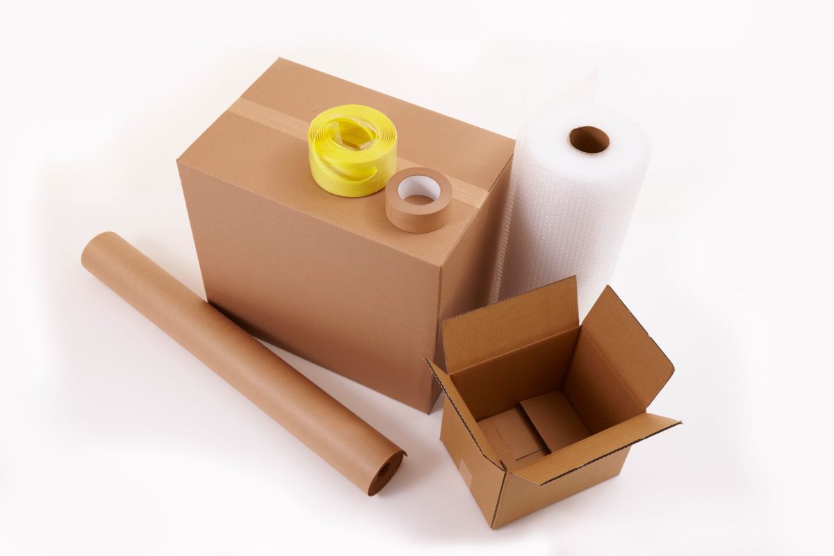 Boxes and other packing supplies