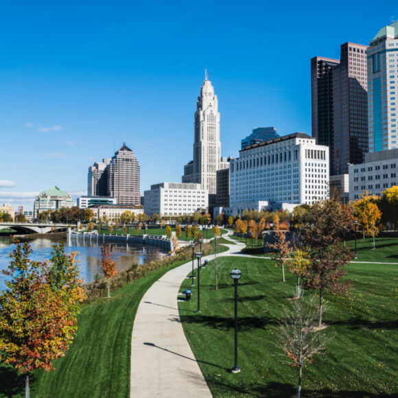City of Columbus Skyline and the Scioto Mile