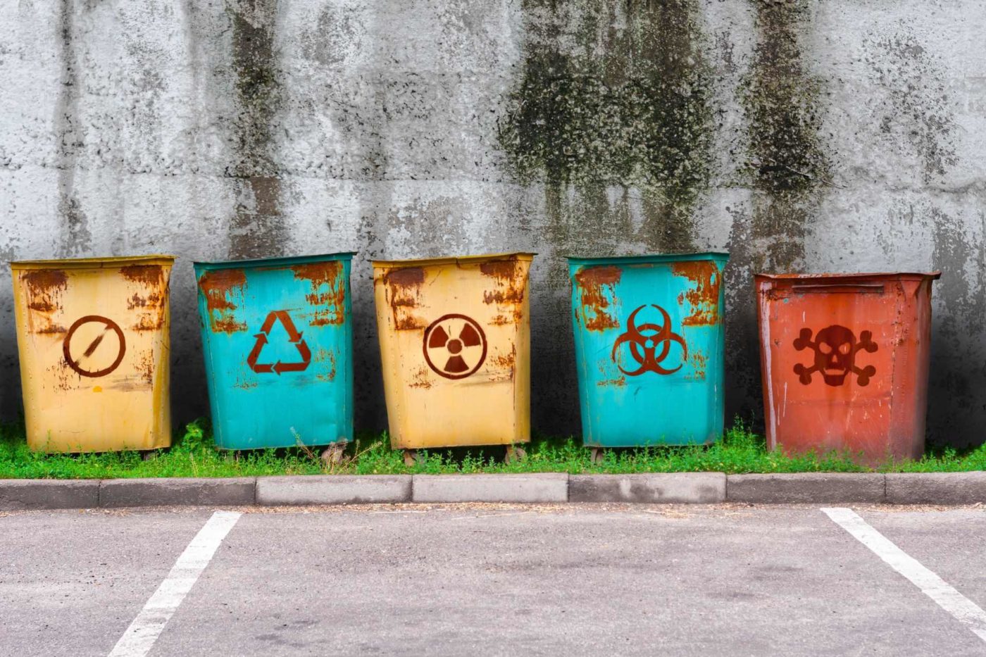 Bins for disposing of dangerous and other materials