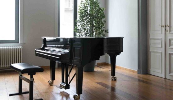 Piano in a living room
