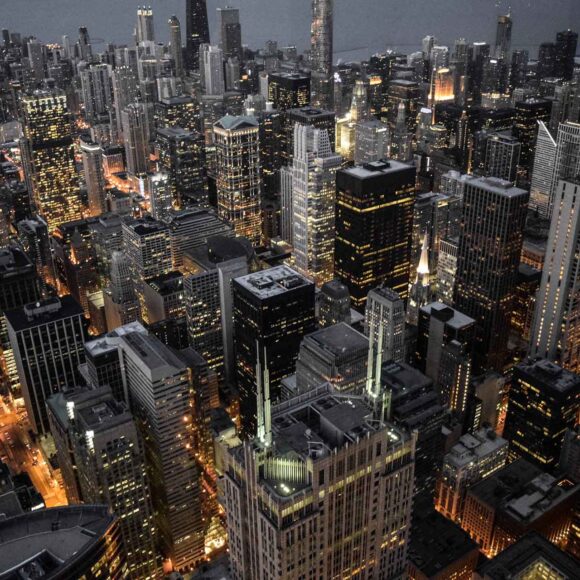 City Of Chicago By Night