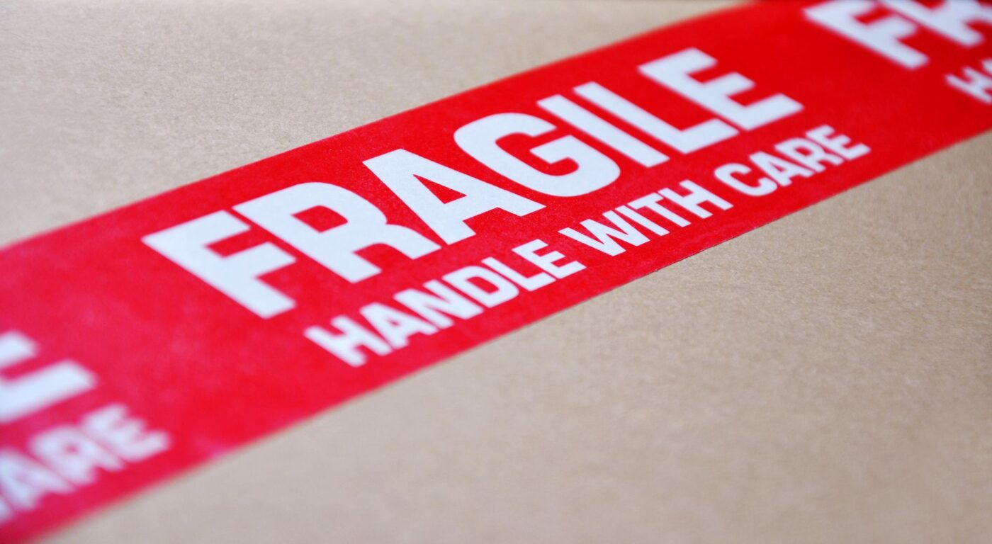 Box labeled as fragile