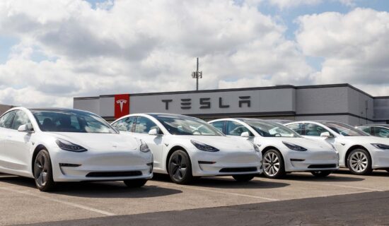 Indianapolis - Circa September 2019: Tesla electric vehicles awaiting preparation for sale. Tesla EV Model 3, S and X are a key to a cleaner and greener environment XI