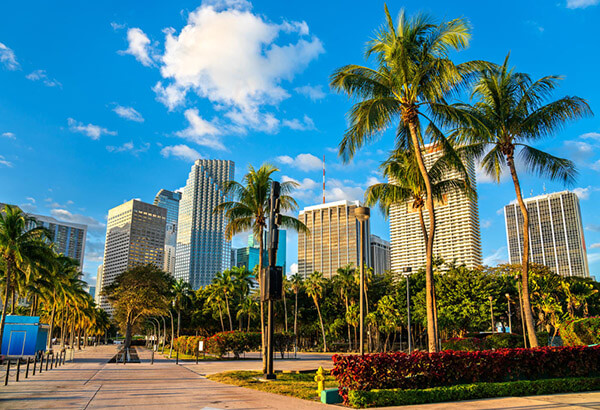 Florida (Tampa, Orlando) to the Northeast